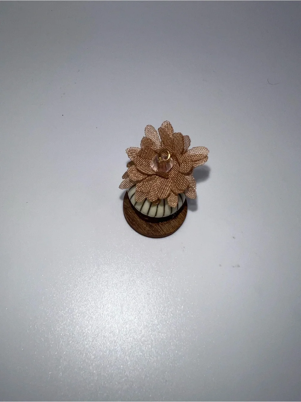 Handmade miniature dollhouse potted flowers